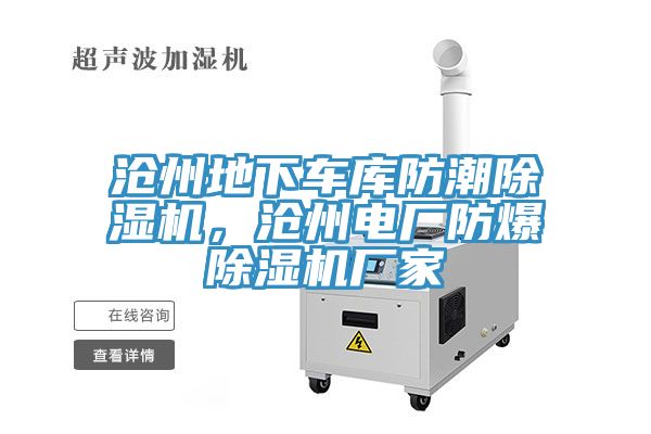 滄州地下車庫防潮除濕機，滄州電廠防爆除濕機廠家