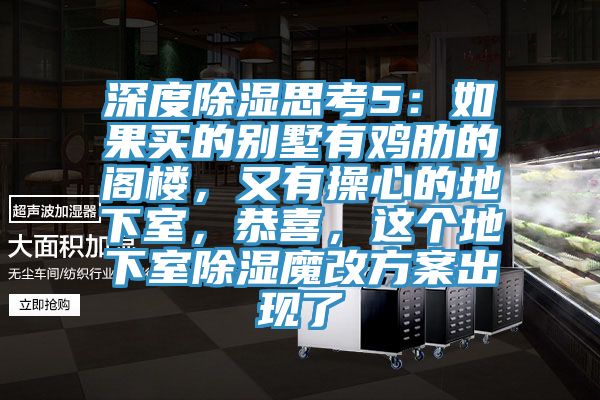 深度除濕思考5：如果買的別墅有雞肋的閣樓，又有操心的地下室，恭喜，這個地下室除濕魔改方案出現了